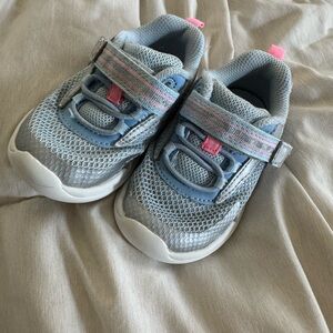 Stride Rite Blue and Pink Sneakers with Velcro Closure